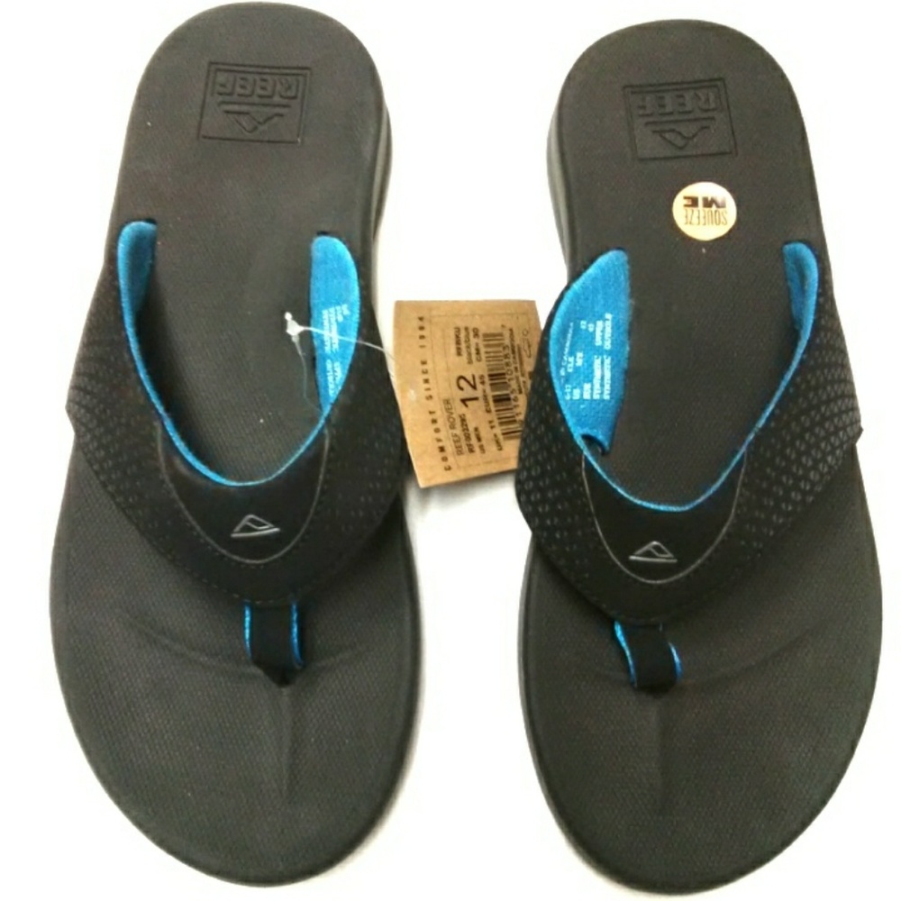 New Reef rover mens Black Size 12 Comfy Sandals